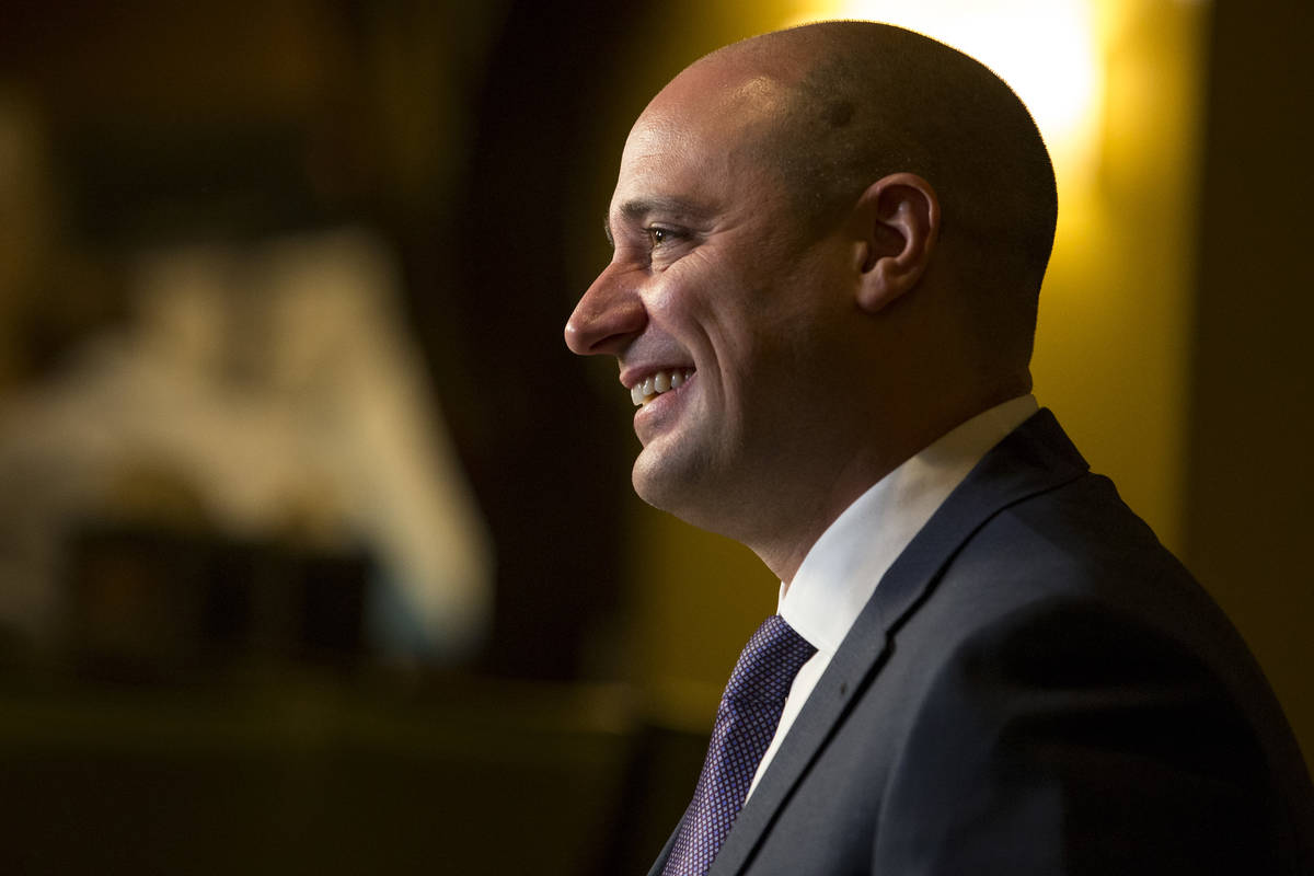 Matt Maddox the CEO of Wynn Resorts Ltd., during an interview with Review-Journal reporter Ric ...