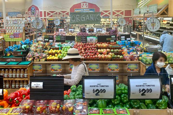 Shoppers pick fresh produce at the Sprouts Farmers Market on North Stephanie Street in Henderso ...