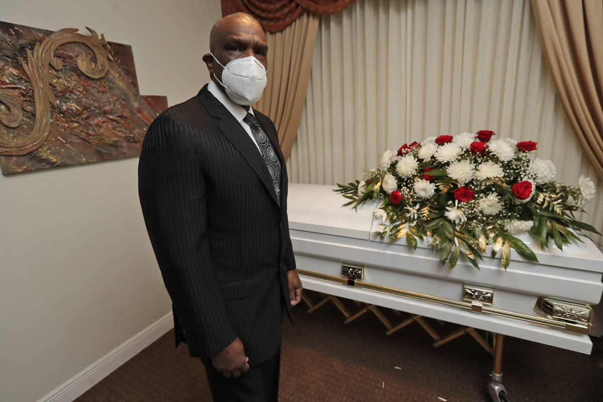 Andre Dawson poses for a photo at Paradise Memorial Funeral Home, Thursday, April 30, 2020, in ...