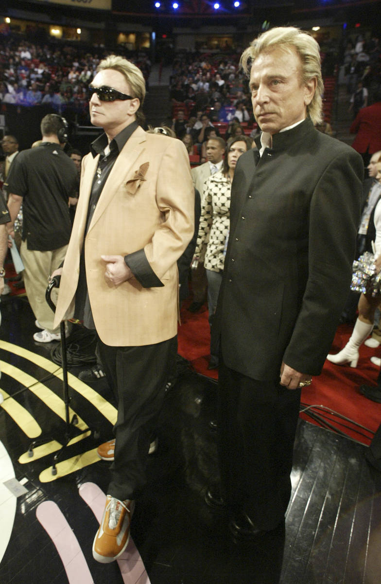 Sigfried, right, and Roy attend the 2007 NBA All-Star Game at the Thomas & Mack Center Sunday, ...
