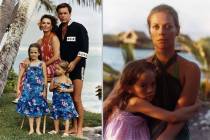 On the left, Natalie Wood, Robert Wagner, Courtney Wagner and Natasha Gregson Wagner in Hawaii ...
