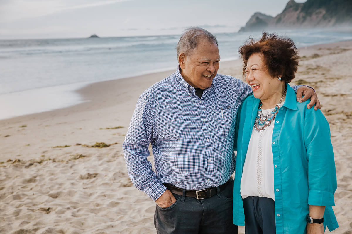 Antonio and Norma Zantua on the Oregon coast in 2019. The couple, both longtime Las Vegas resid ...
