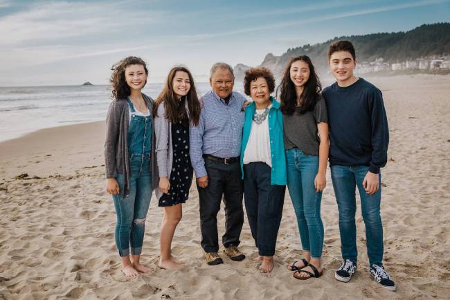Antonio and Norma Zantua during a family reunion in 2019 on the Oregon coast with their apo — ...