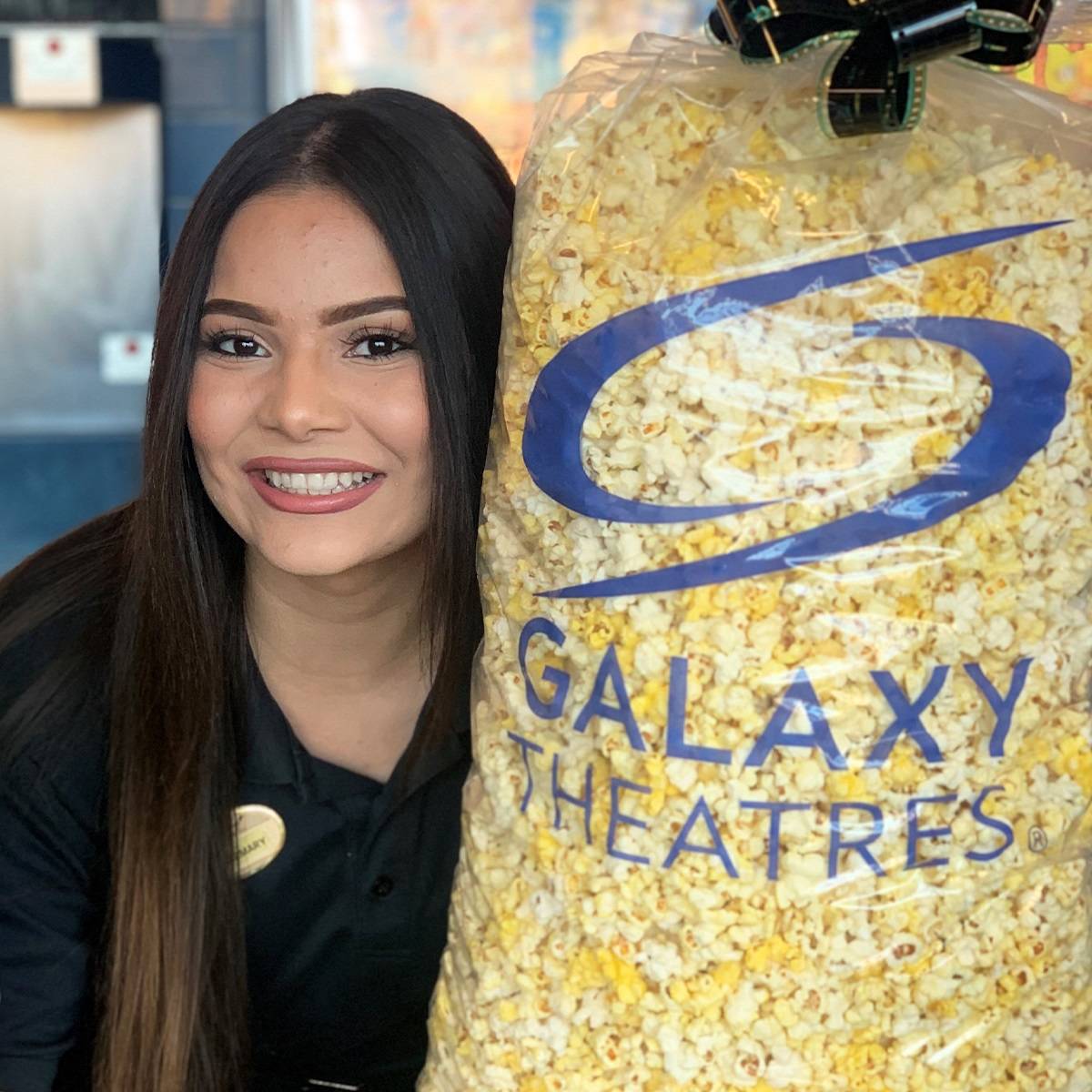 Galaxy’s Giant Popcorn bag contains five gallons. (Galaxy Theatres)