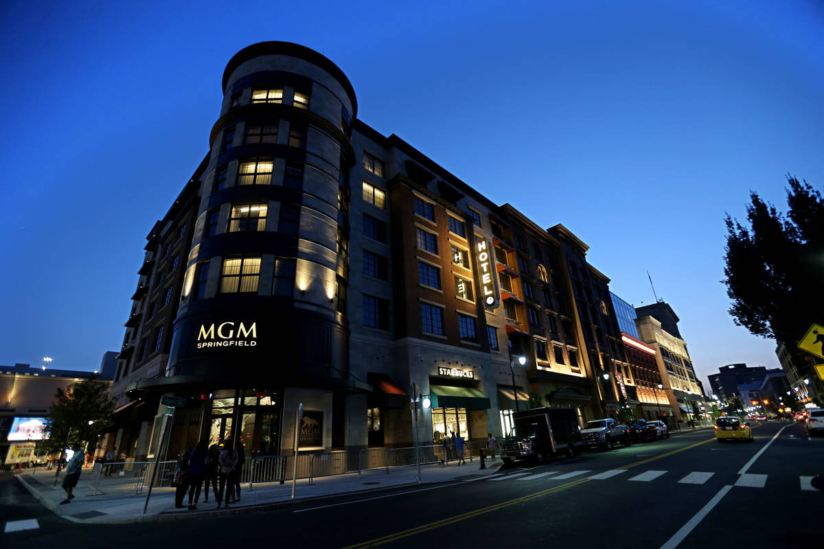 The new MGM Springfield $960 million casino in Massachusetts is seen Wednesday, Aug. 22, 2018. ...