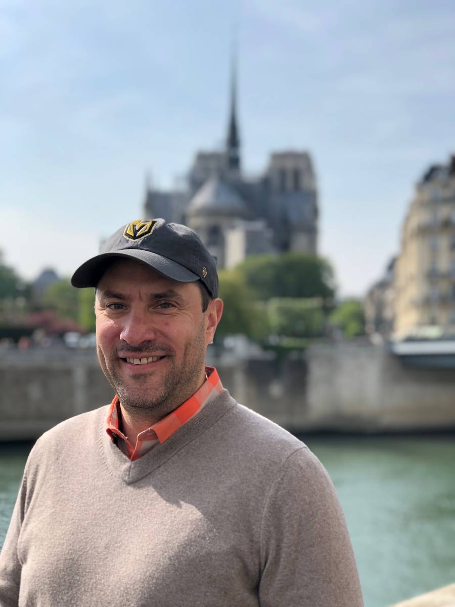 Luxor President and Chief Operating Officer Cliff Atkinson is shown in front of Notre Dame Cath ...