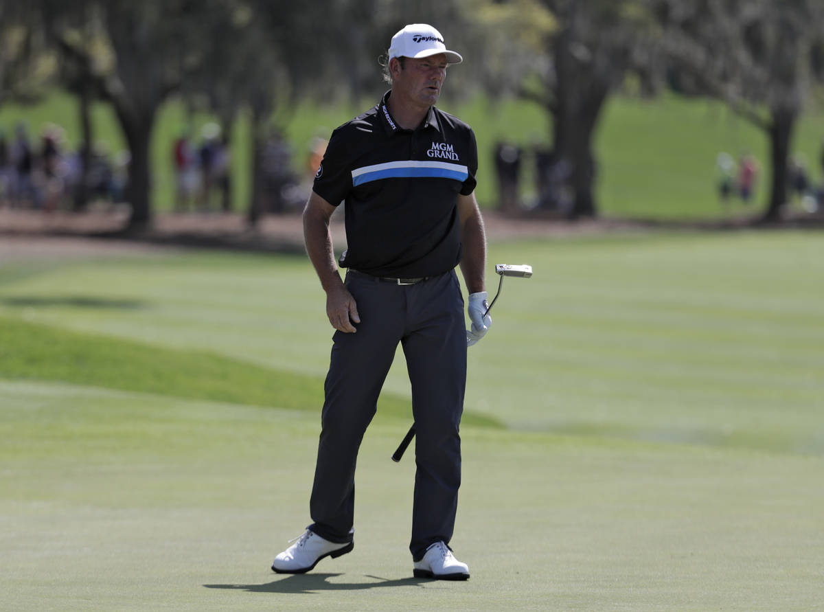 Alex Cejka of Germany on the 18th during the first round of The Players Championship golf tourn ...