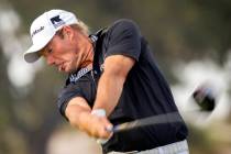 Alex Cejka, of Germany, drives his ball off the 16th tee during the third round of the RSM Clas ...