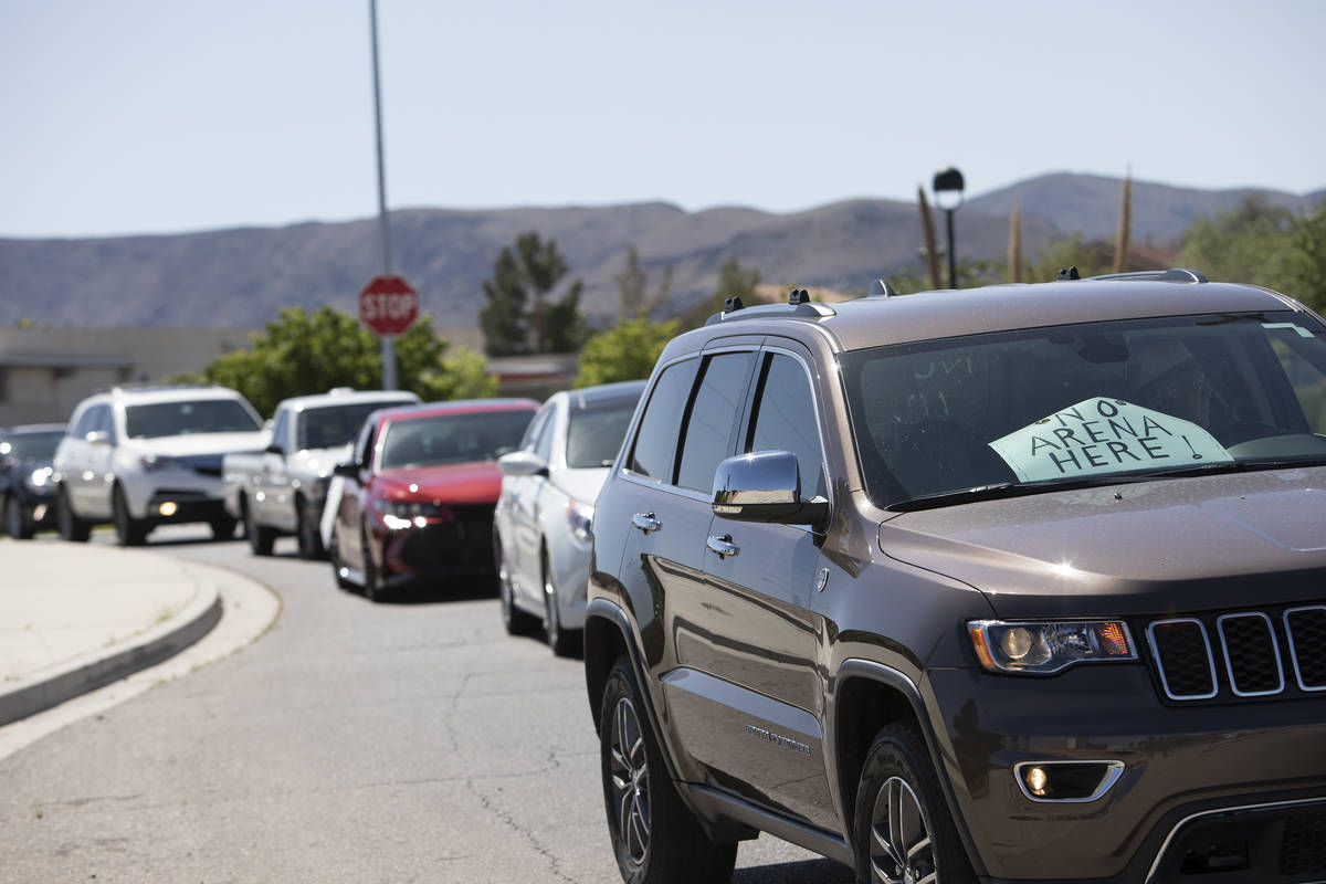 The Henderson Coalition for Responsible Government and neighbors of the possible hockey arena p ...