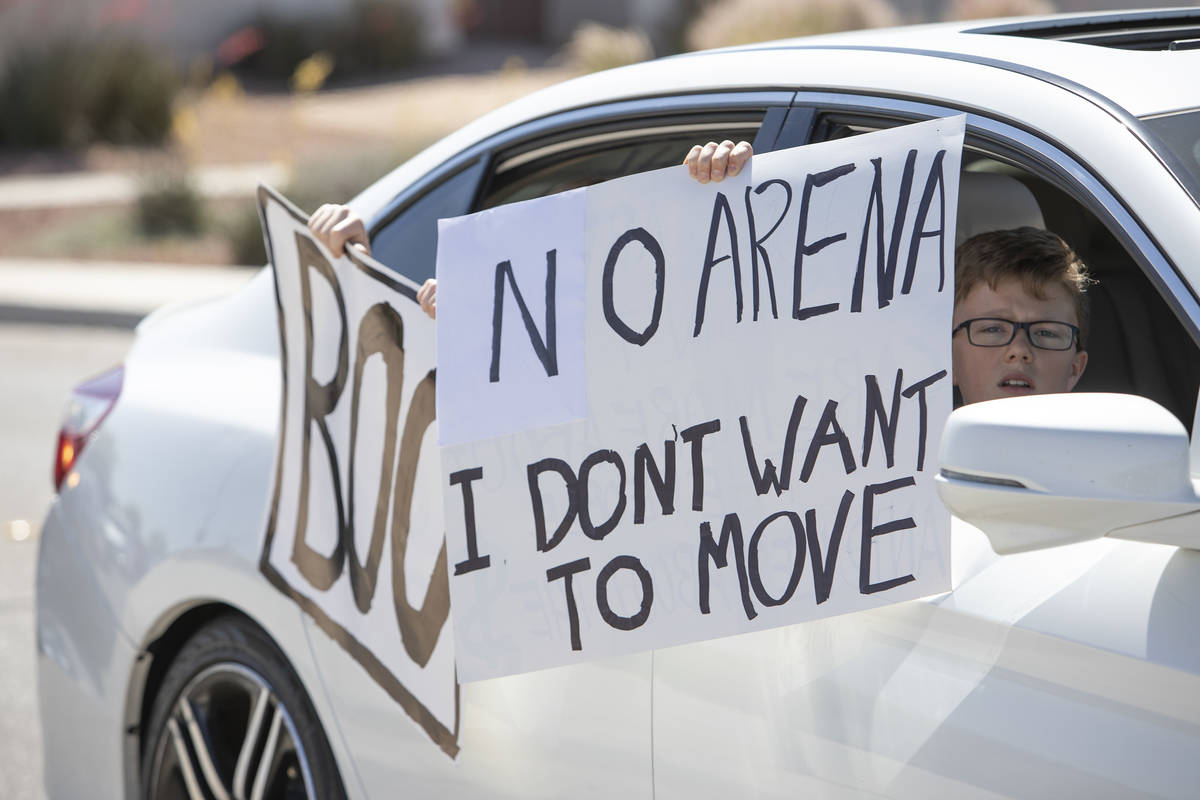 The Henderson Coalition for Responsible Government and neighbors of the possible hockey arena p ...
