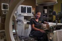 Nurse Nita Peterson sits in the surgical room of the Red Rock Fertility Center in Las Vegas. (L ...