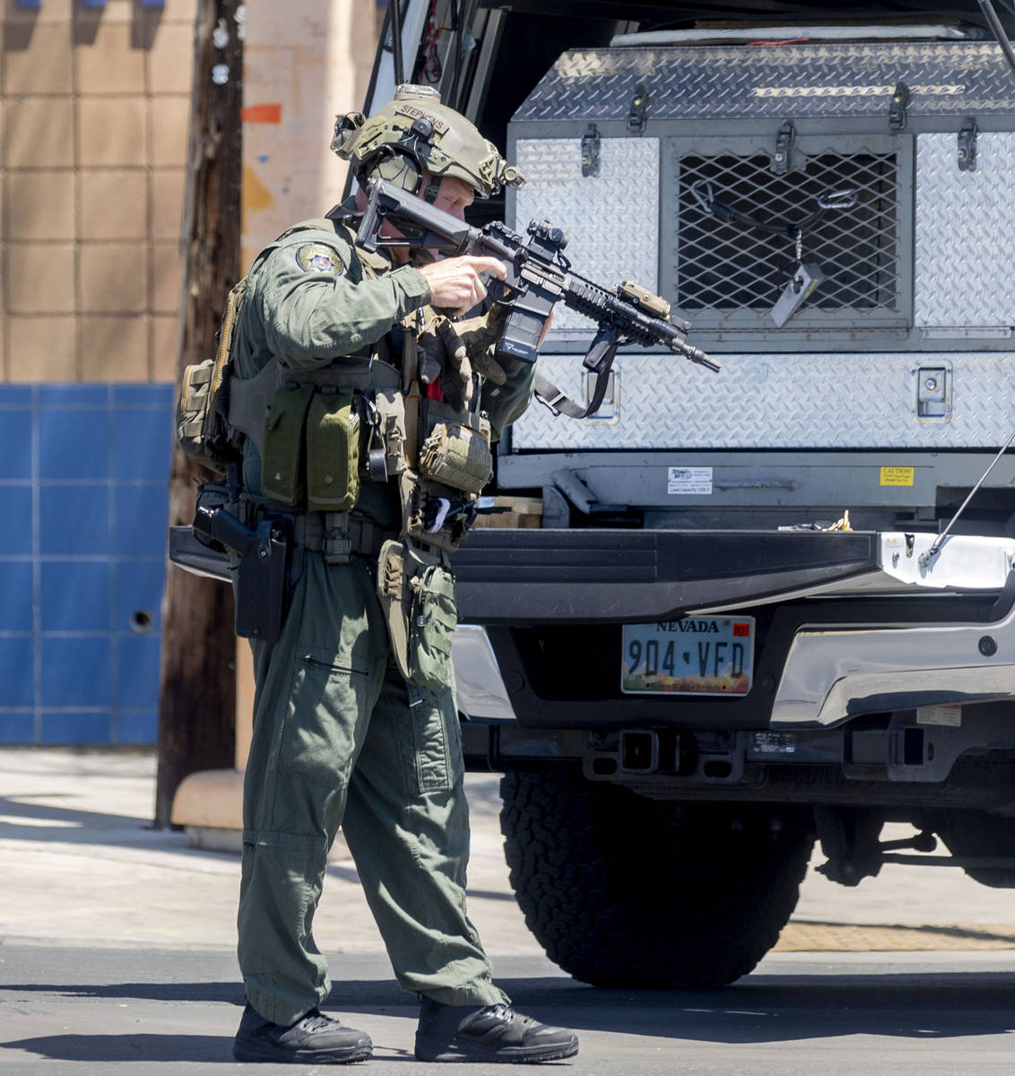 1900 block of Fremont Street, near Bruce Street at the Sterling Gardens hotel in Las Vegas, on ...