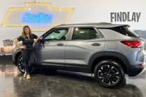 Findlay Chevrolet Marketing Director Joyce Balaoro poses with the all-new 2021 Chevrolet Trailb ...
