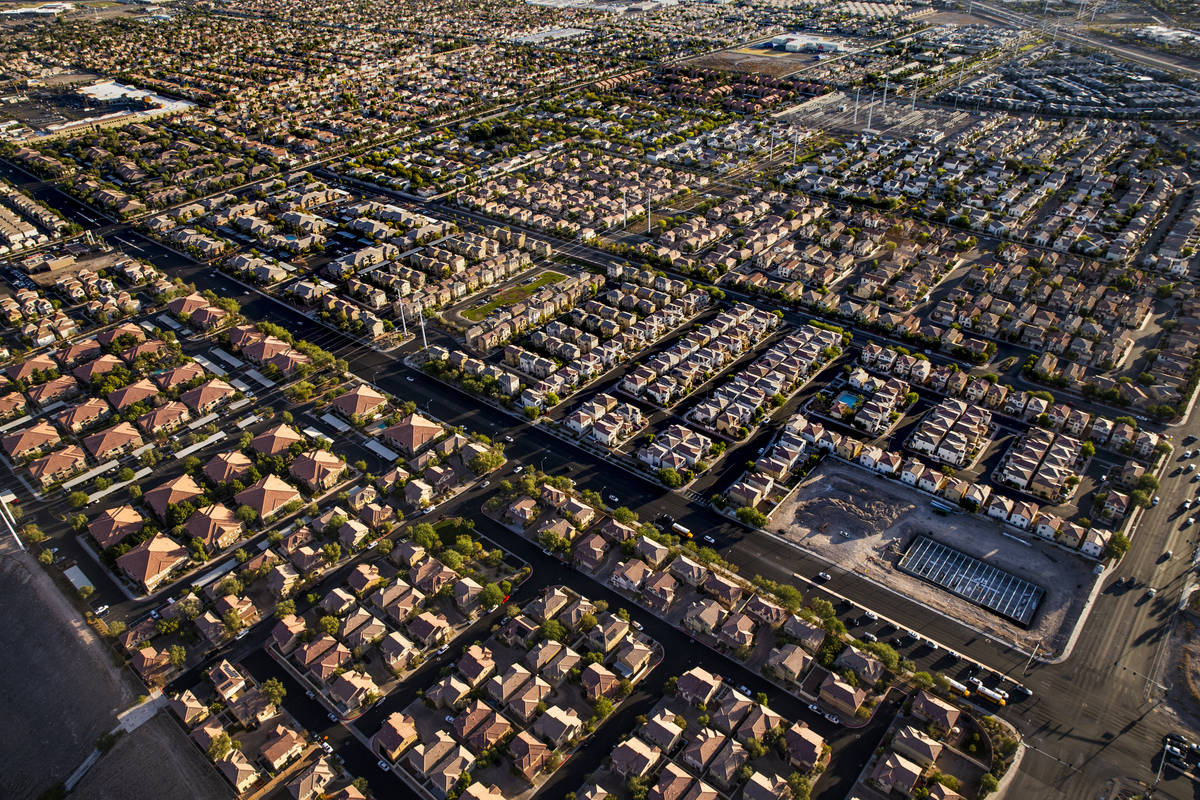 Neighborhoods in the southeast area of the city during an aerial photo taken on Wednesday, Oct. ...
