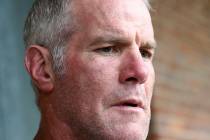 FILE - In this Oct. 17, 2018, file photo, former NFL quarterback Brett Favre speaks with report ...