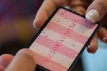 This Aug. 11, 2019, photo shows a Victoria's Secret card in New Orleans. Victoria's Secret's ow ...