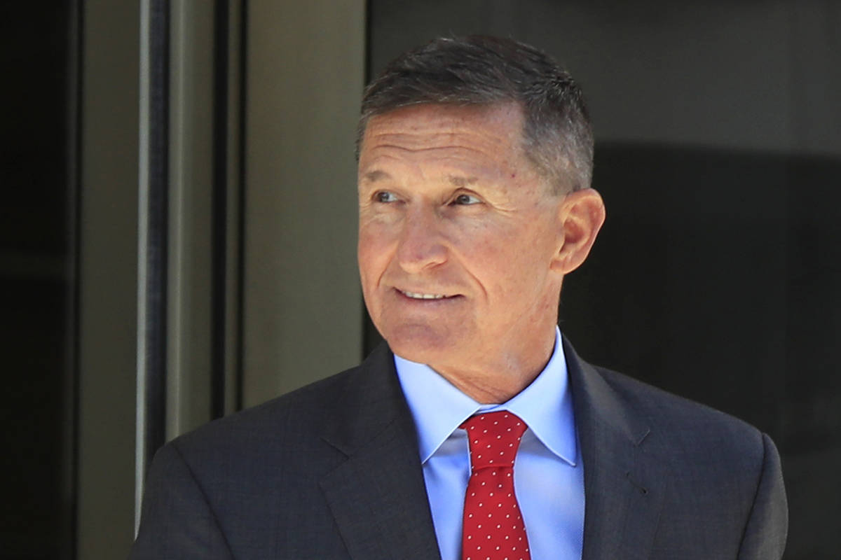Former Trump national security adviser Michael Flynn leaves the federal courthouse in Washingto ...