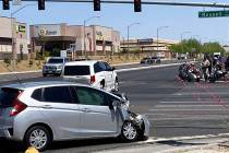 One person died after a crash at Russell and Fort Apache roads on Thursday, May 7, 2020. (Glenn ...