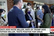 Las Vegas Review-Journal White House correspondent Debra J. Saunders, center, listens on Thursd ...