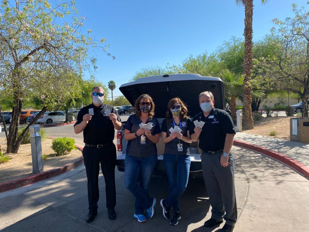 Comprehensive Cancer Centers of Nevada donated 10,000 sunscreen packets to the Cashman Isolatio ...