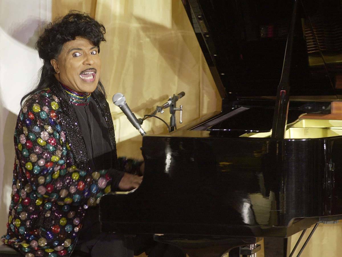 In this July 22, 2001 file photo, Little Richard performs at the 93rd birthday and 88th year in ...