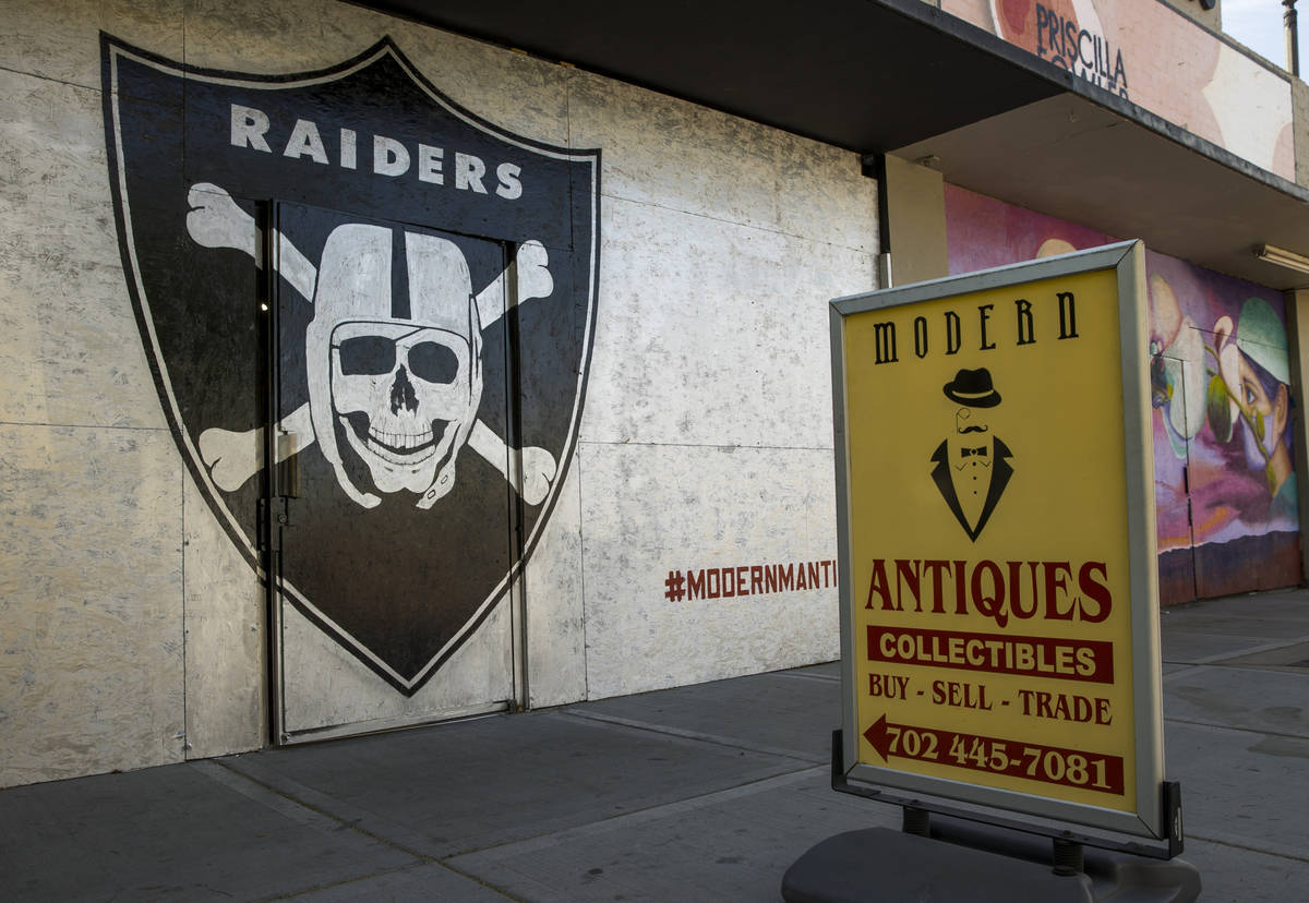The painted safety boards still remain on the Modern Mantiques shop for the time being having o ...