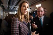In this Sept. 24, 2019, file photo Rep. Mikie Sherrill, D-N.J., talks to reporters at the Capit ...