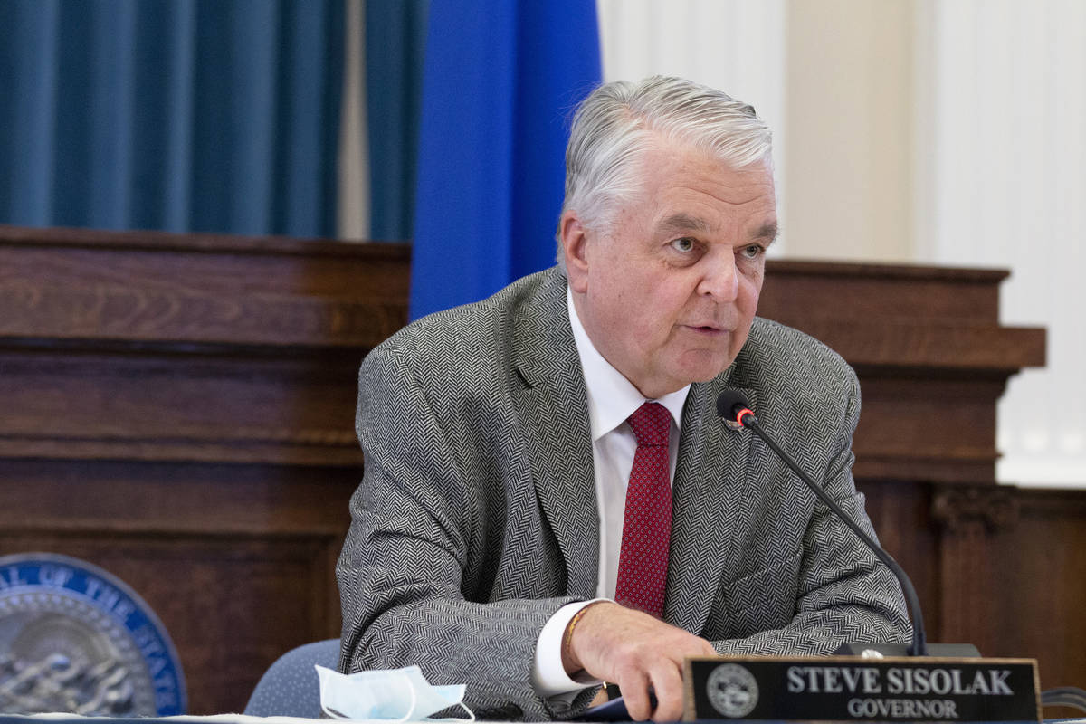 Gov. Steve Sisolak signed a new order Monday to allow the state to tap its reserve funds to hel ...