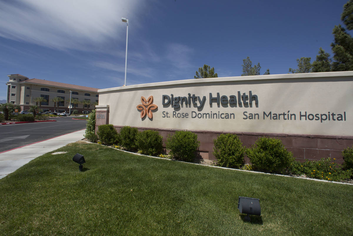St. Rose Dominican Hospital at 8280 W. Warm Springs Road is photographed on Tuesday, May 12, 20 ...