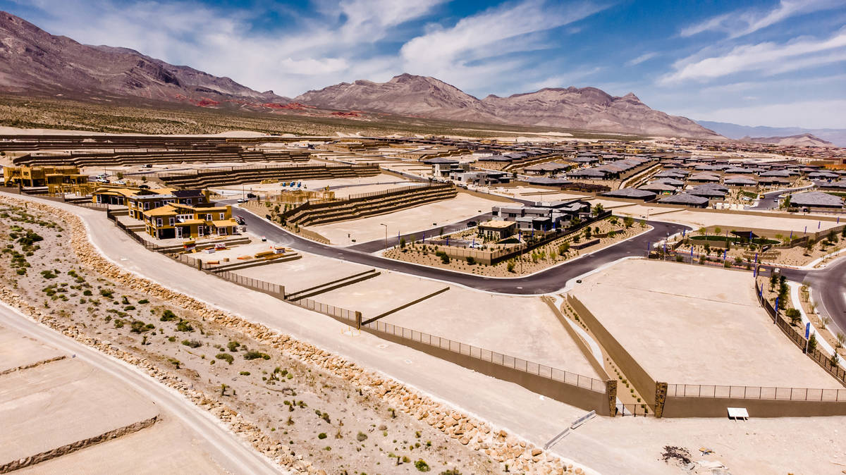 The village of Stonebridge in Summerlin is a hotbed of construction and new home sales with 10 ...