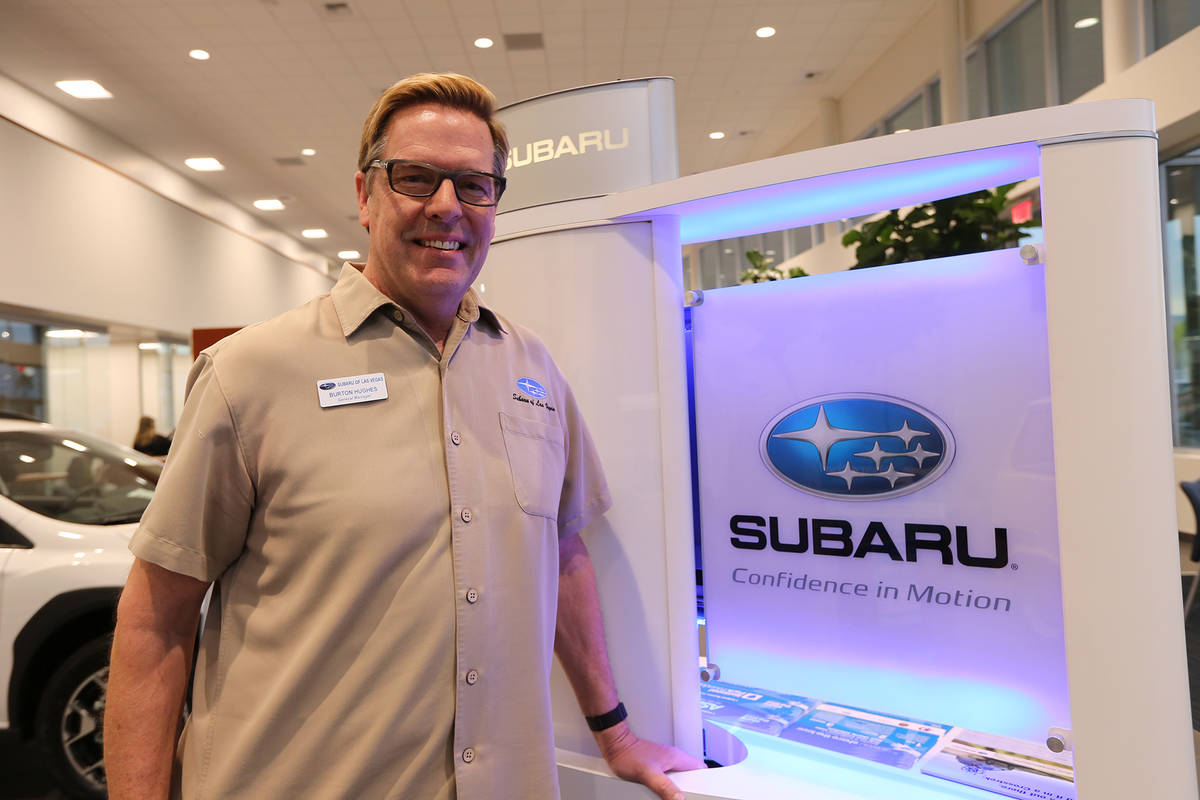 Subaru of Las Vegas General Manager Burton Hughes oversees the dealership at 6544 Roy Horn Way ...