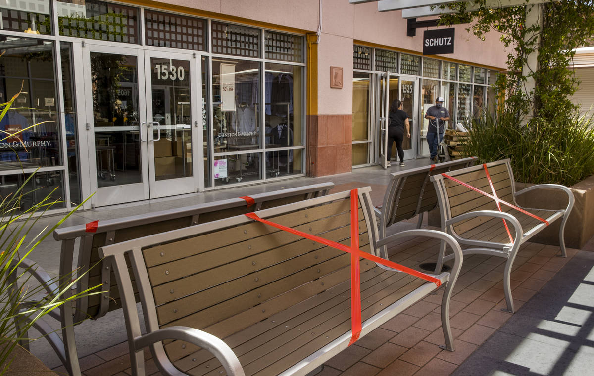 Some seating is now restricted to encourage social distancing throughout the Las Vegas North Pr ...