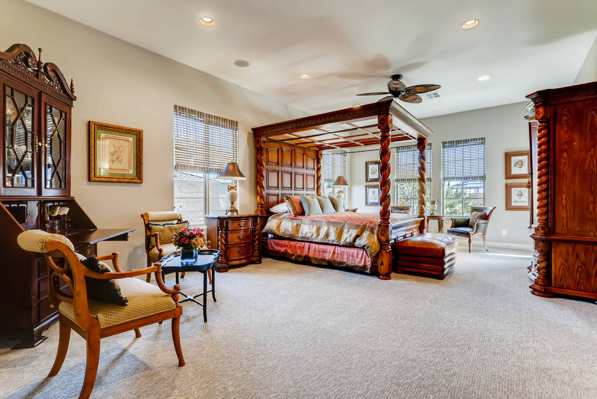 The 4,119-square-foot home features a large master bedroom with a setting area. (Realty One Group)