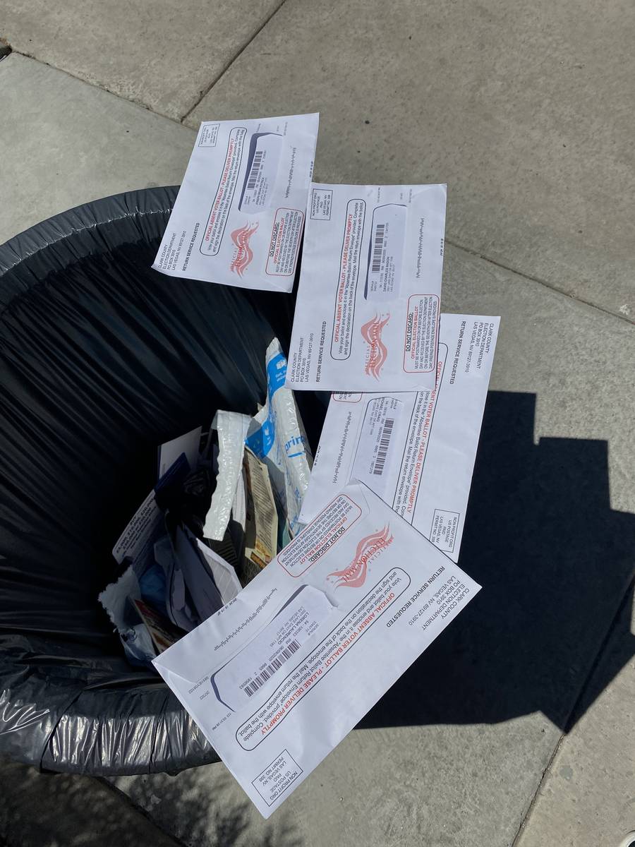 A photo of discarded ballots taken the weekend of May 9 by Allanza at the Lakes resident James ...
