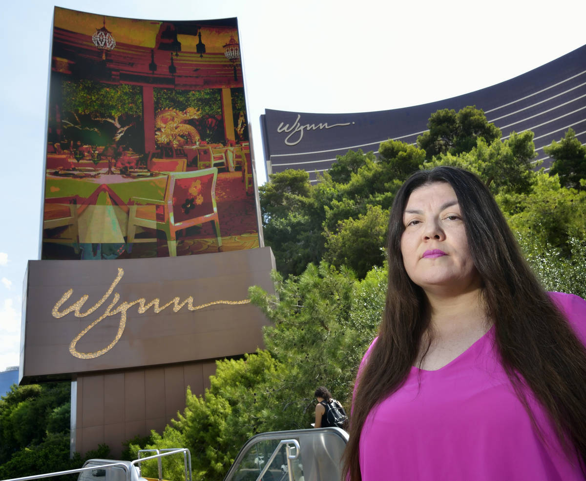 Table games dealer Kanie Kastroll is shown outside of the Wynn Las Vegas hotel-casino at 3131 S ...