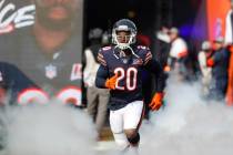 Chicago Bears cornerback Prince Amukamara (20) takes the field an NFL football game against the ...