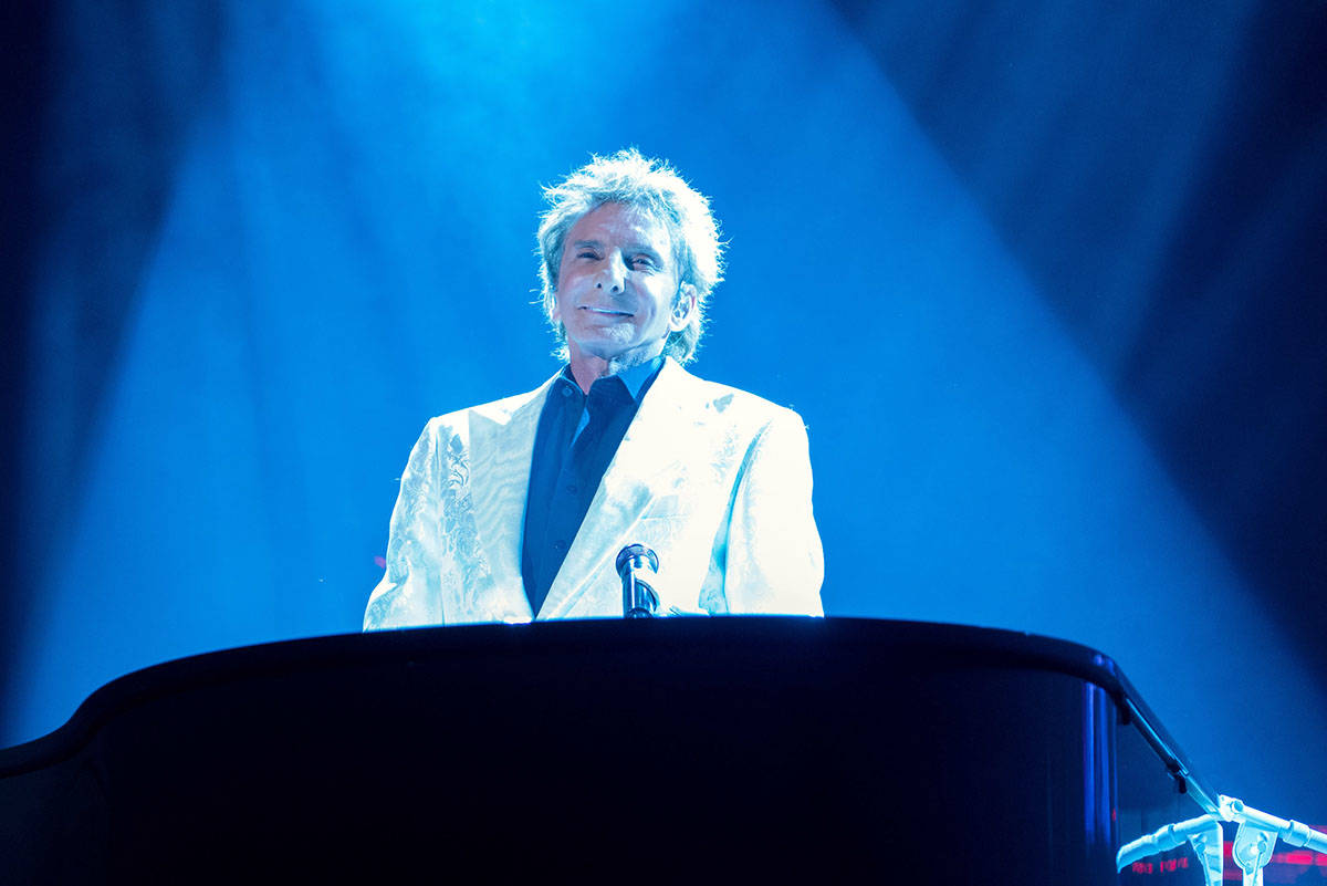 Barry Manilow is shown on Valentine's Day at International Theater at Westgate Las Vegas as he ...