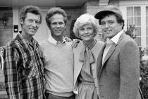 FILE - This Dec. 10, 1982 file photo shows members of the original cast of the "Leave It T ...