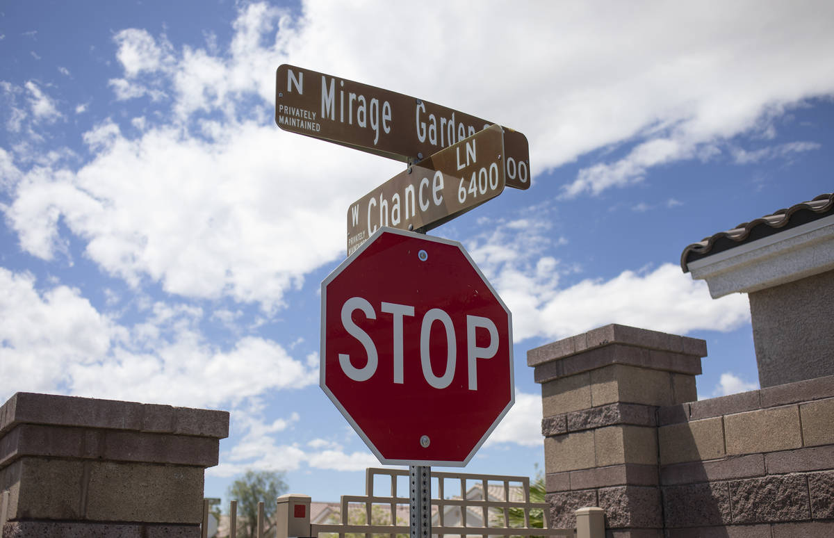 Bavaria Estates subdivision on Wednesday, May 20, 2020, in Las Vegas. (Ellen Schmidt/Las Vegas ...