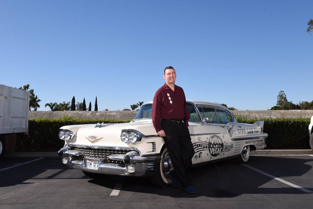 Viva Las Vegas Founder Tom Ingram and his custom '58 Cadillac Deville. (Viva Las Vegas)