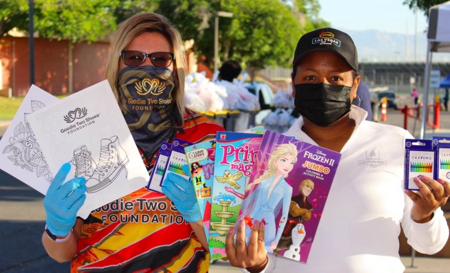 The Las Vegas Bowl Huddle group made and delivered over 200 homemade cards of hope to United Wa ...