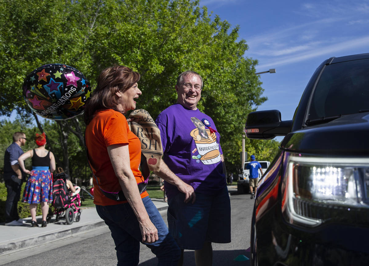 Laurie Grosenick, left, and husband Gary, both teachers at John & Judy Goolsby Elementary S ...