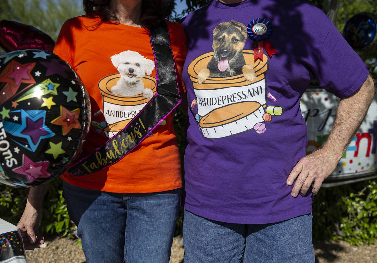 Gary Grosenick, right, and wife Laurie, both teachers at John & Judy Goolsby Elementary Sch ...