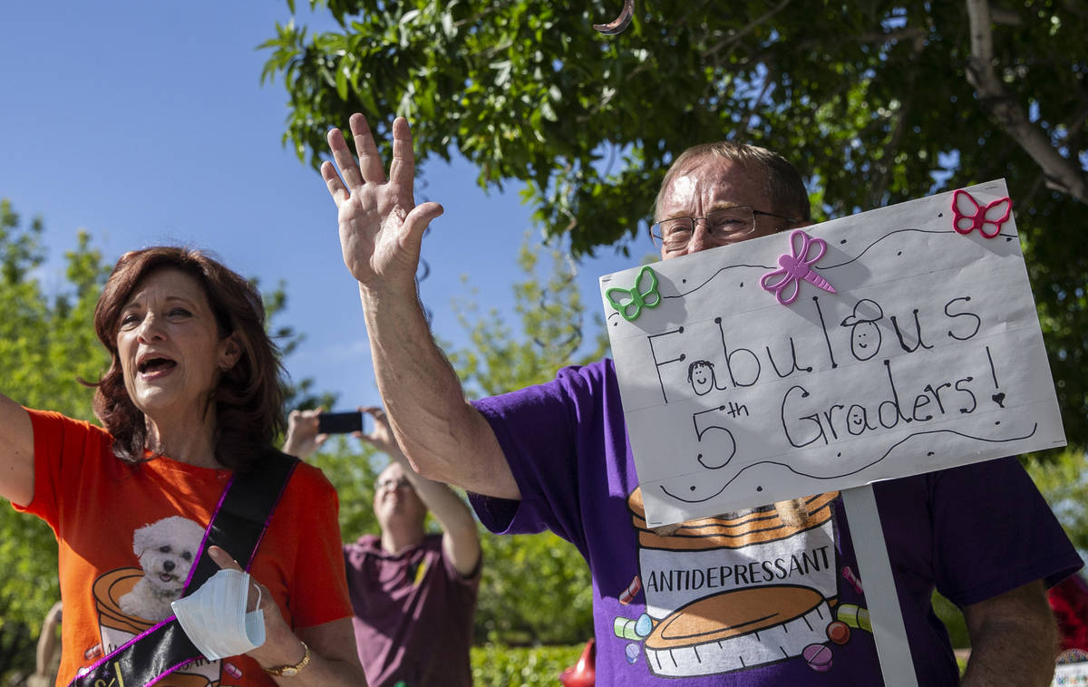Laurie Grosenick, left, and husband Gary, both teachers at John & Judy Goolsby Elementary S ...