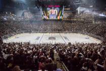 T-Mobile Arena is packed for Game 2 of the NHL Stanley Cup Final between the Golden Knights and ...