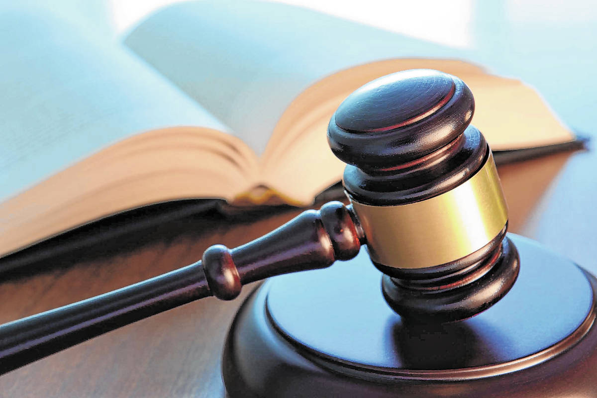 Gavel and book on a table