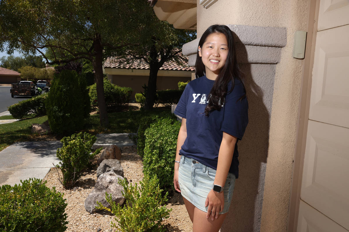 Demi Lee, 18, a senior at Coronado High School going to Yale University to study, at her home i ...