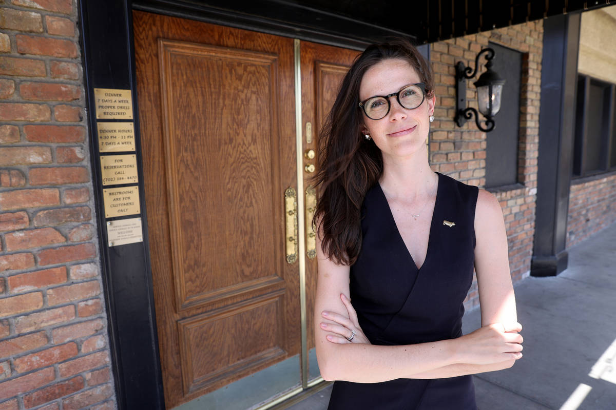 Amanda Signorelli, managing partner of Golden Steer Steakhouse on Sahara Avenue near the Strip ...
