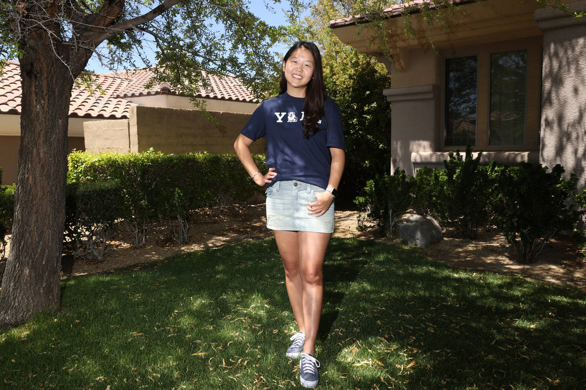 Demi Lee, 18, a senior at Coronado High School going to Yale University to study, at her home i ...