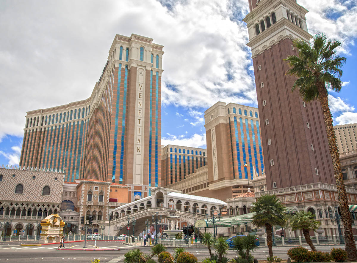 The Venetian on Tuesday, March 17, 2020, in Las Vegas. (Benjamin Hager/Las Vegas Review-Journal ...